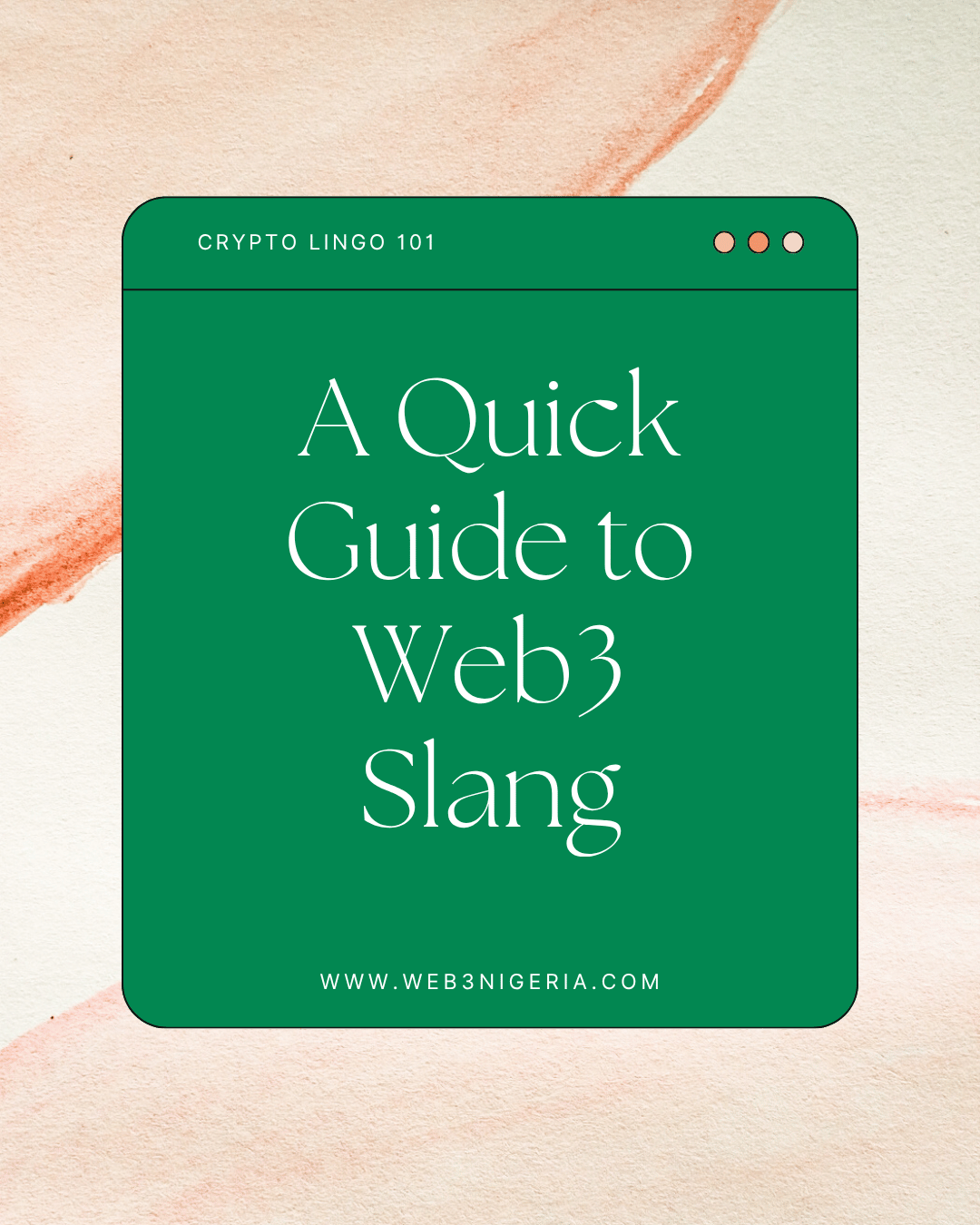 Crypto Lingo 101: A Quick Guide to Web3 Slang